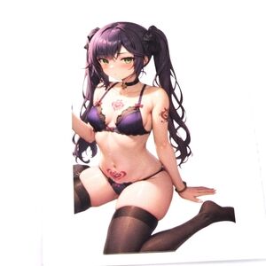 🆕️🆑️ Lingerie Model Anime Decal | Purple Strike A Pose Waterproof Sticker